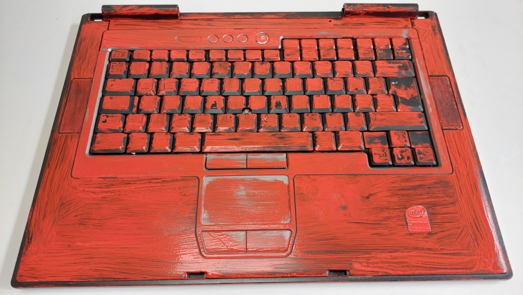 keyboard painted red