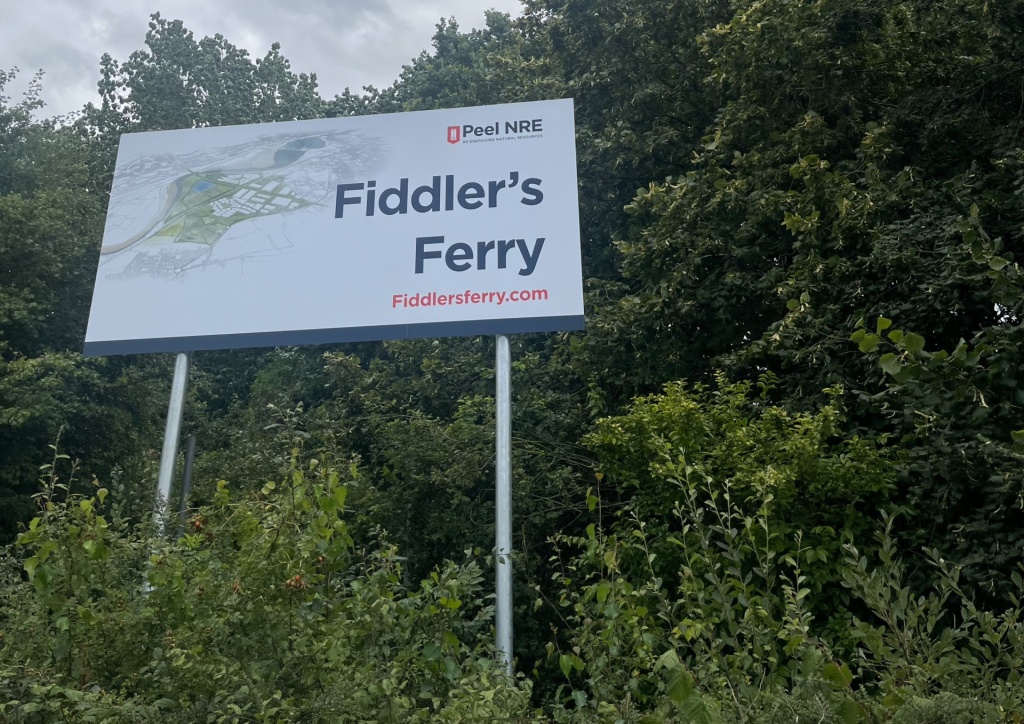 a sign for fiddler's ferry site
