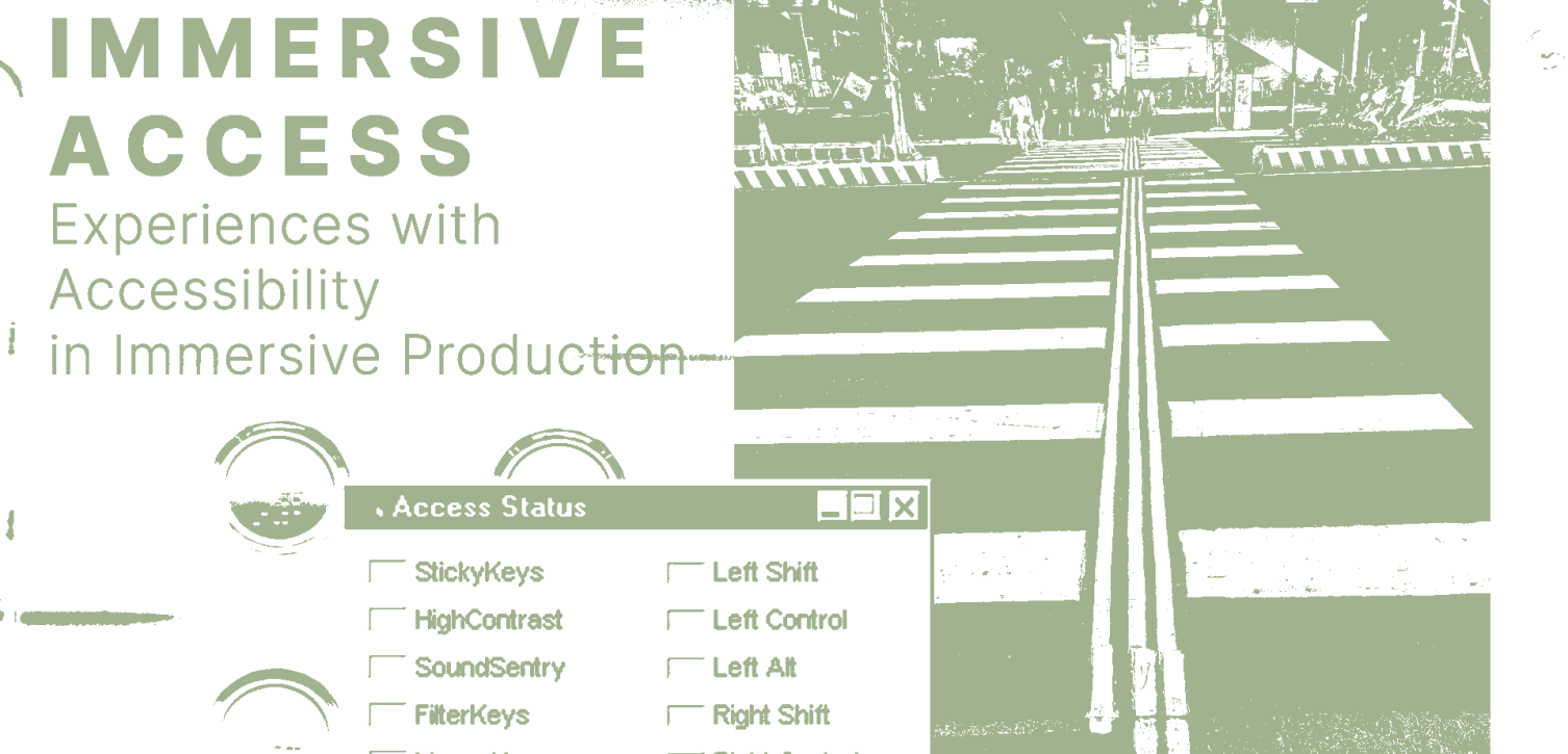 collage of accessibility tools with text Immersive Access: Experiences with Accessibility in Immersive Production