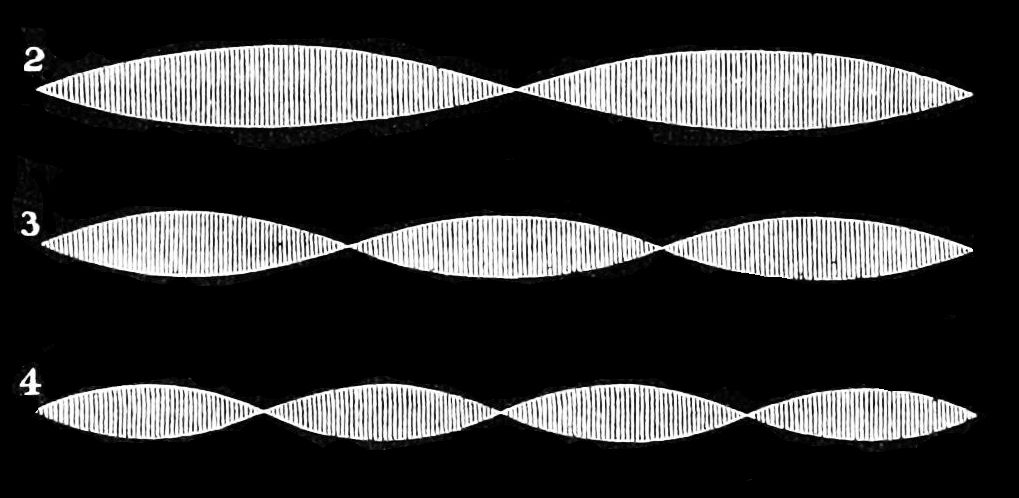 vocal soundwaves increasing in frequency